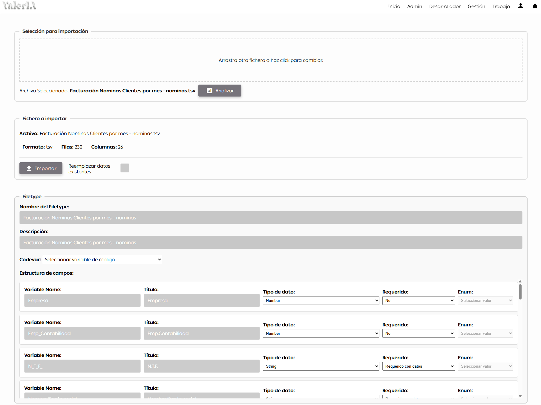 Resultado del análisis