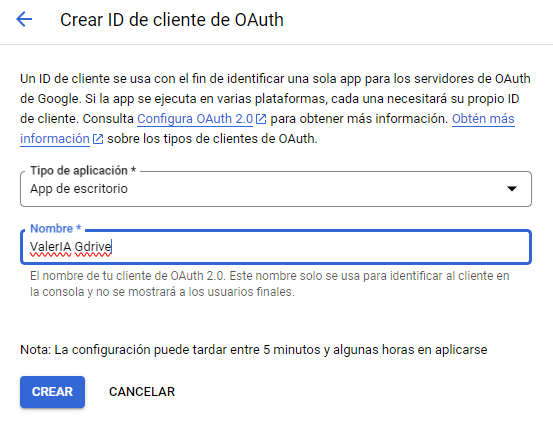Tipo de aplicación