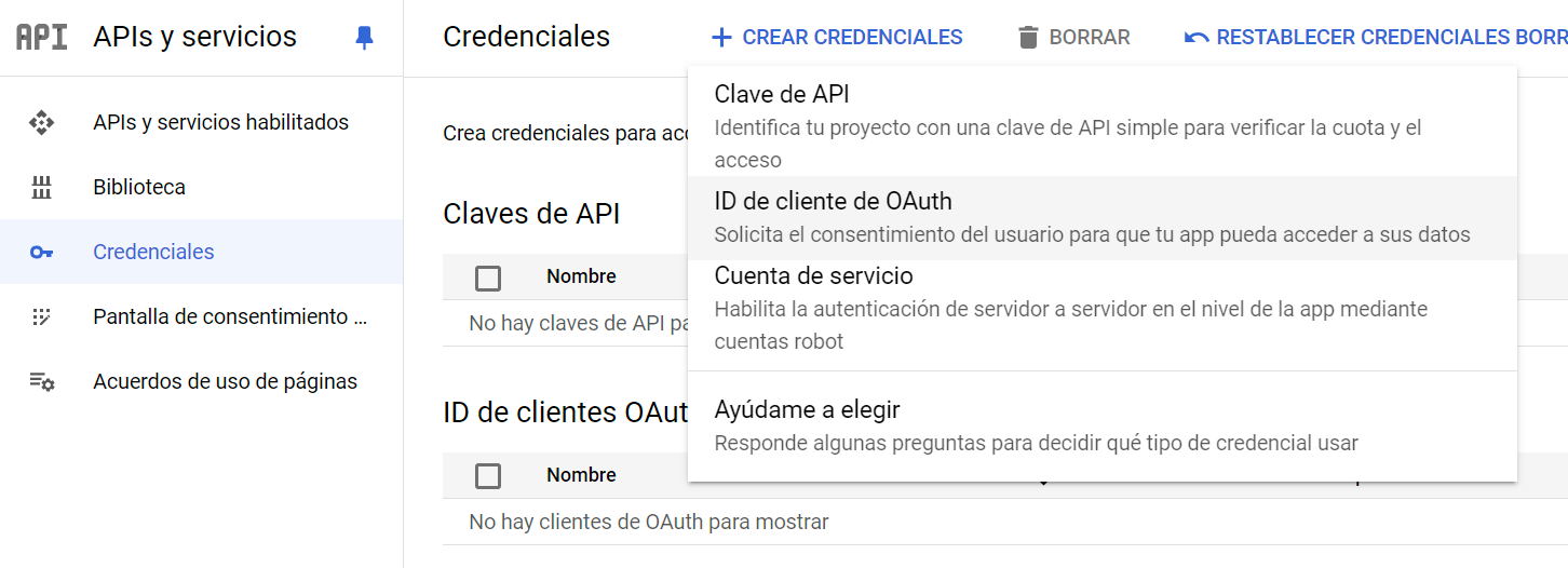 ID de cliente de OAuth
