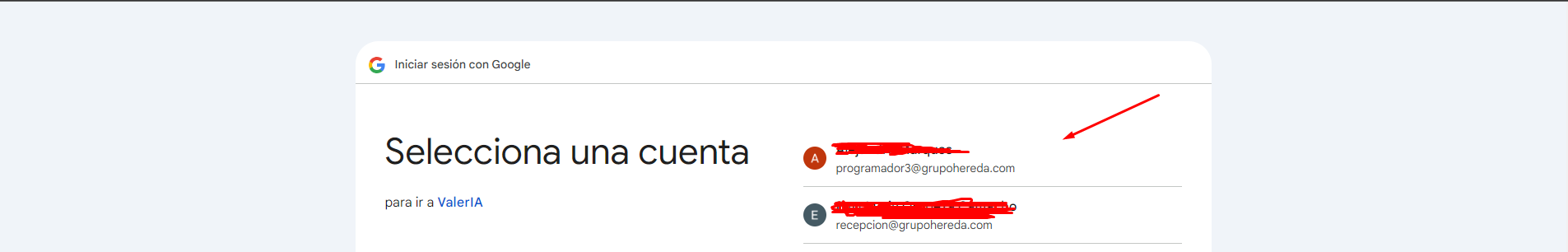 cuenta de Google